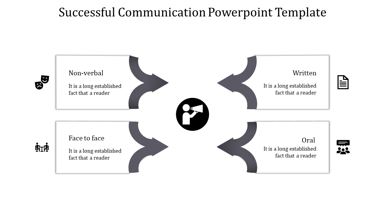 communication powerpoint template-4-gray